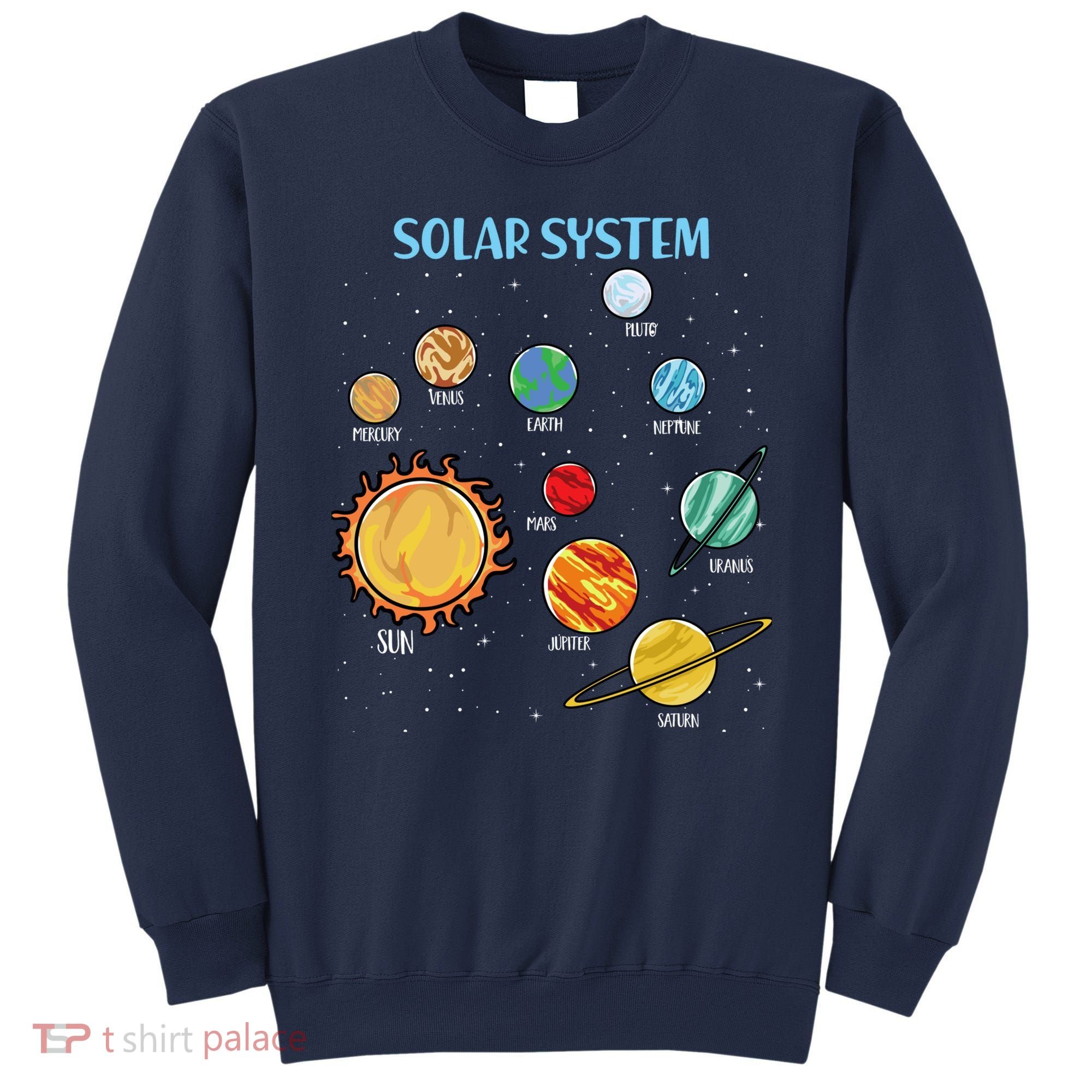 Solar System Planets Science Space Boy Girl Stem Sweatshirt