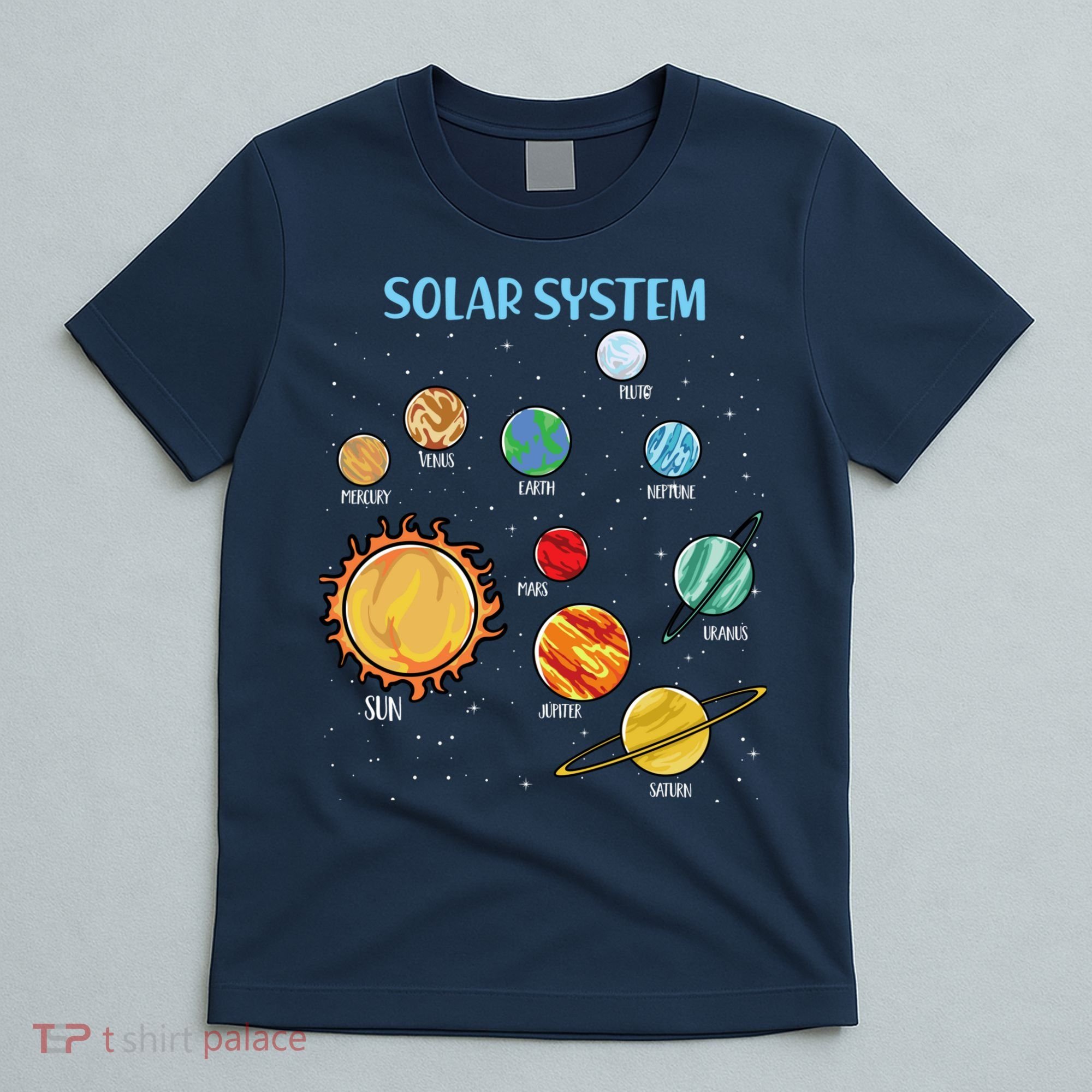 Solar System Planets Science Space Boy Girl Stem T-Shirt