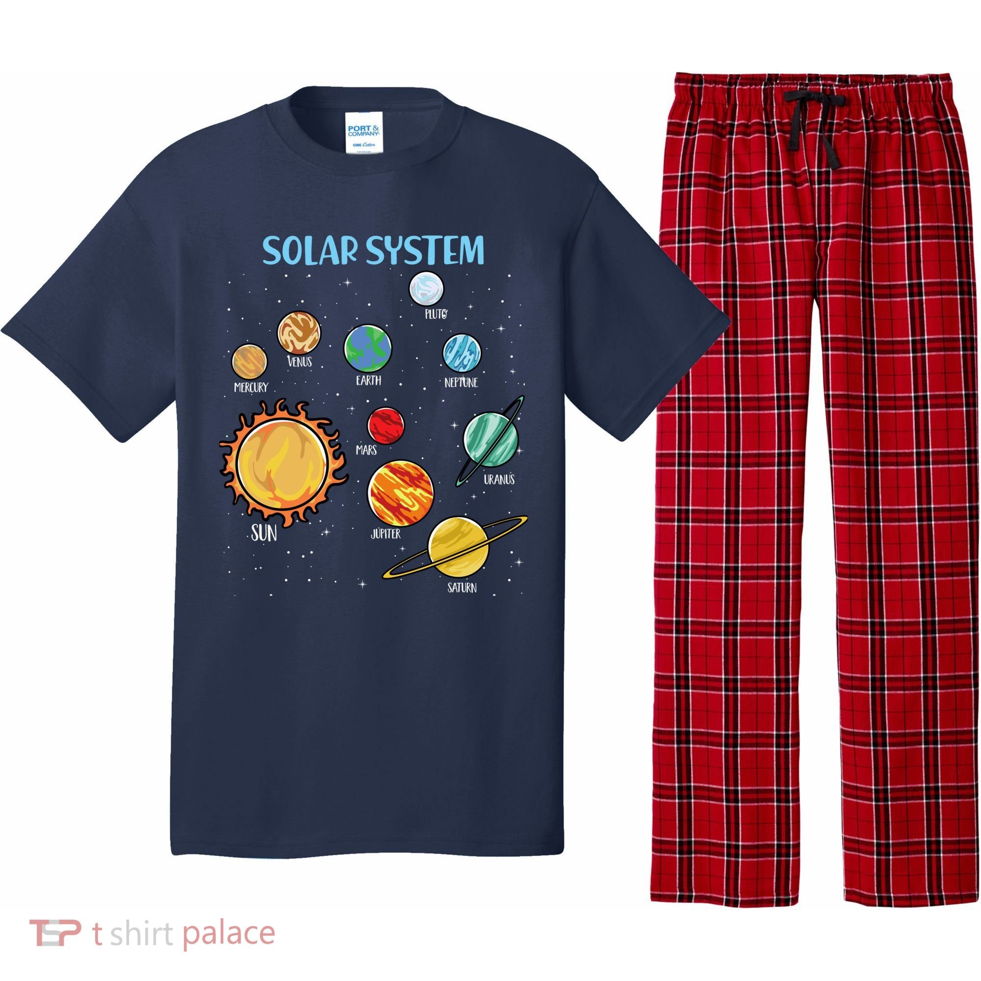 Solar System Planets Science Space Boy Girl Stem Pajama Set