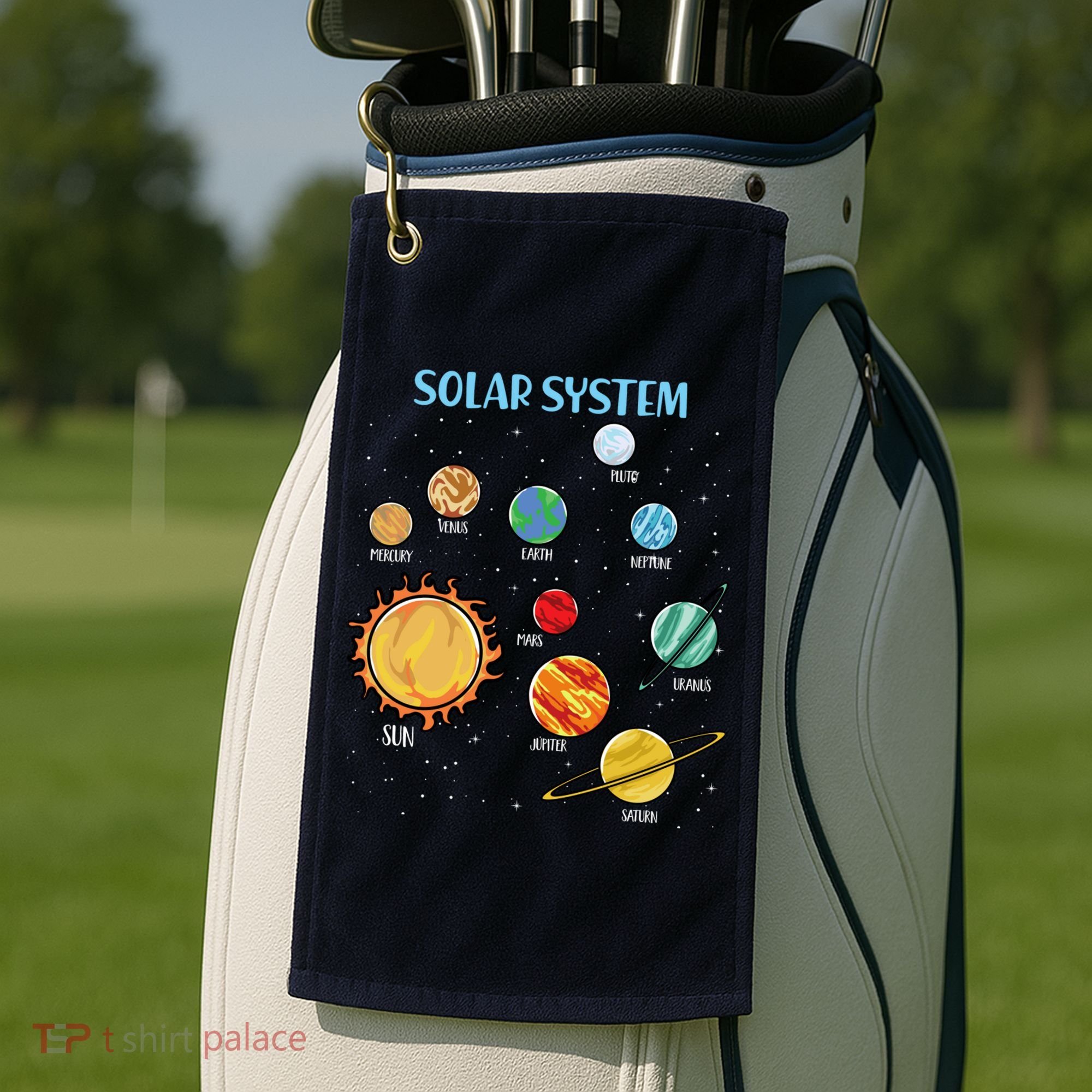 Solar System Planets Science Space Boy Girl Stem Golf Towel