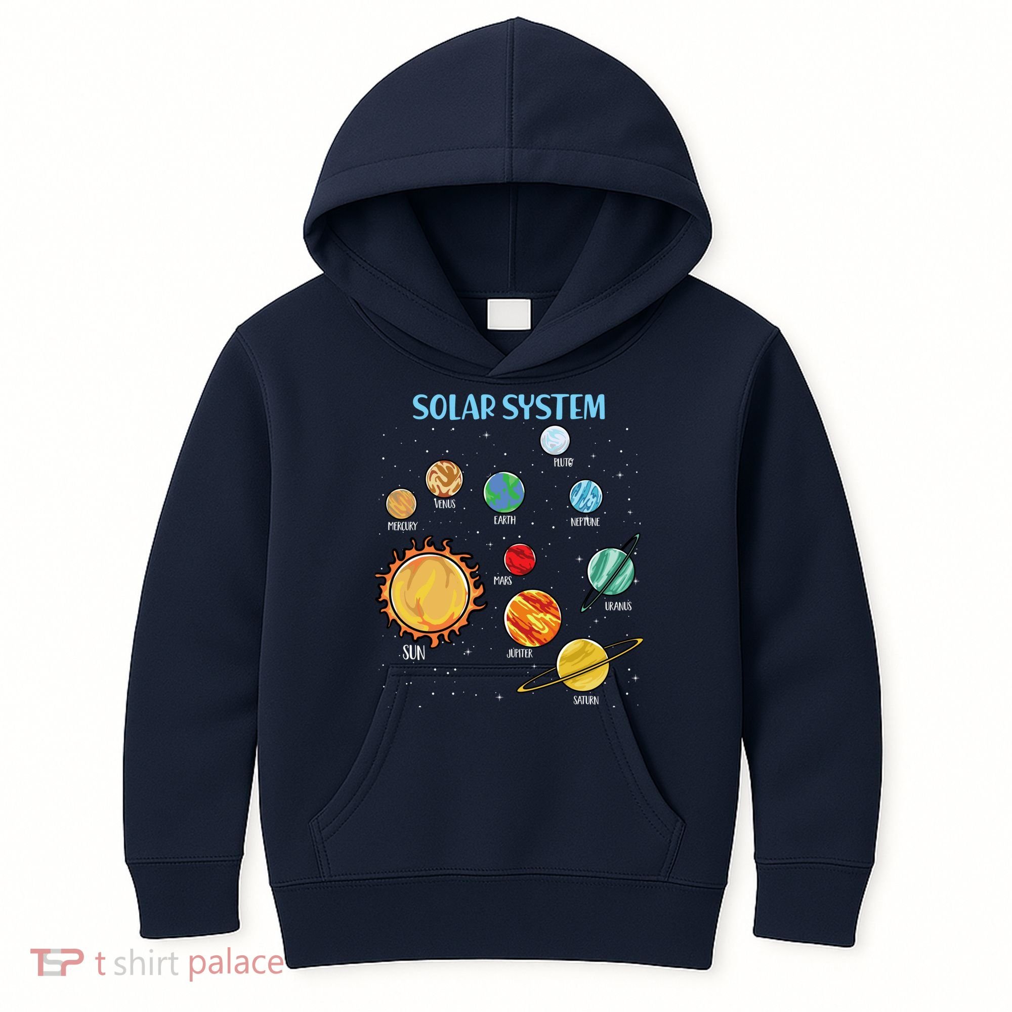 Solar System Planets Science Space Boy Girl Stem Kids Hoodie