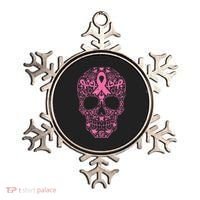 Sugar Skull Pink Ribbon Calavera Breast Cancer Awareness  Ornament thumb 0