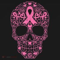 Sugar Skull Pink Ribbon Calavera Breast Cancer Awareness  Women's Tank Top thumb 5