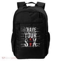 Semicolon Suicide Prevention I Have Your Six Military Saying Backpack thumb 0