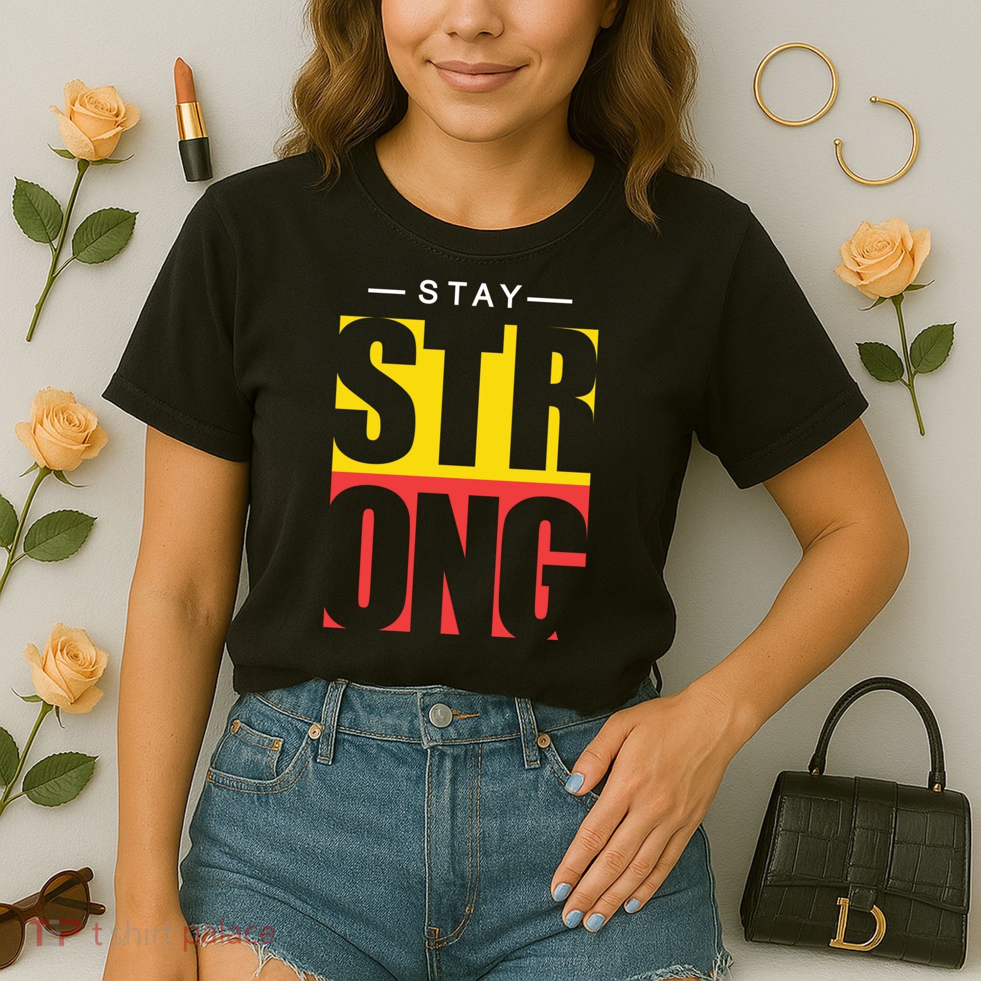 Stay Strong Positive Quote Comfort Colors Boxy T-Shirt