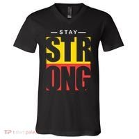Stay Strong Positive Quote V-Neck T-Shirt thumb 0