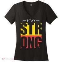 Stay Strong Positive Quote Women's V-Neck T-Shirt thumb 0