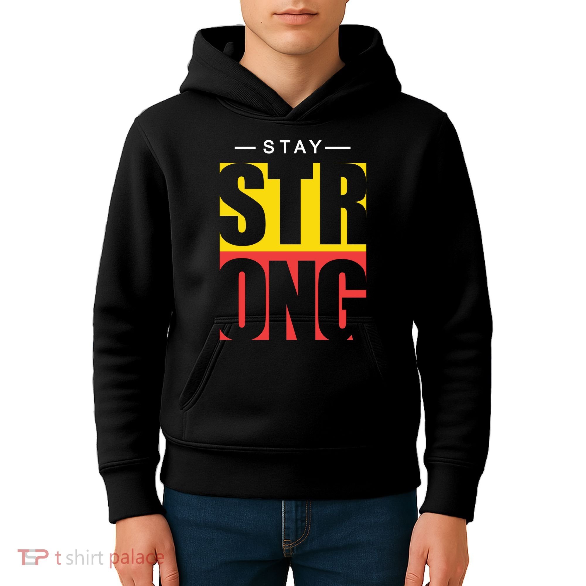 Stay Strong Positive Quote Kids Hoodie