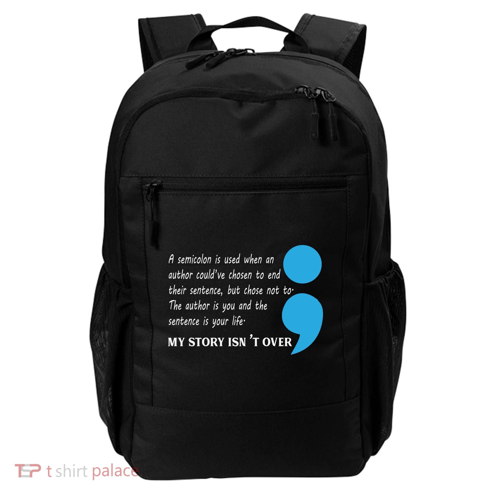 Semicolon Suicide Prevention Awareness Backpack