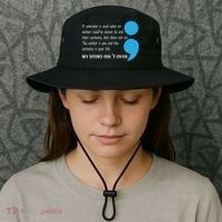 Semicolon Suicide Prevention Awareness Bucket Hat thumb 3