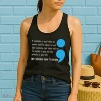 Semicolon Suicide Prevention Awareness Women's Tank Top thumb 2