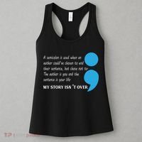 Semicolon Suicide Prevention Awareness Women's Tank Top thumb 3
