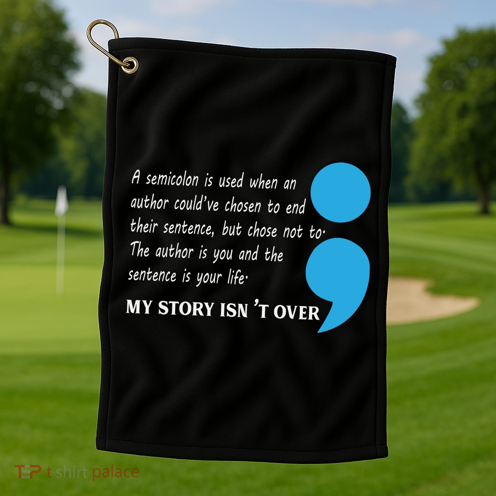 Semicolon Suicide Prevention Awareness Golf Towel