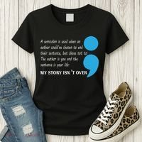 Semicolon Suicide Prevention Awareness Women's T-Shirt thumb 3