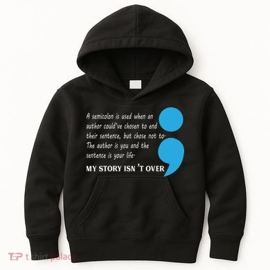 Semicolon Suicide Prevention Awareness Kids Hoodie