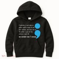 Semicolon Suicide Prevention Awareness Kids Hoodie thumb 0