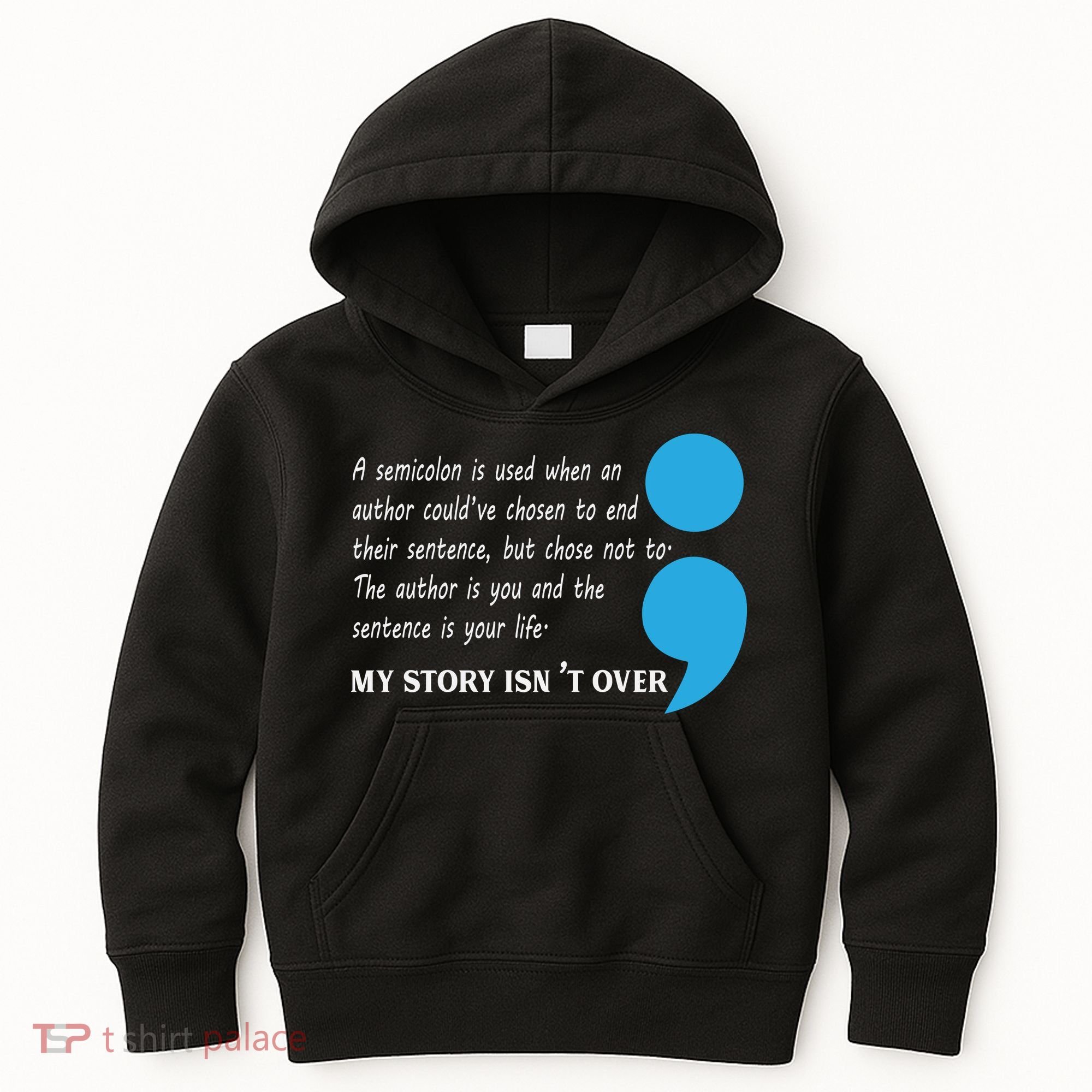 Semicolon Suicide Prevention Awareness Kids Hoodie
