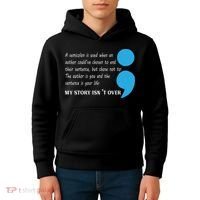 Semicolon Suicide Prevention Awareness Kids Hoodie thumb 4