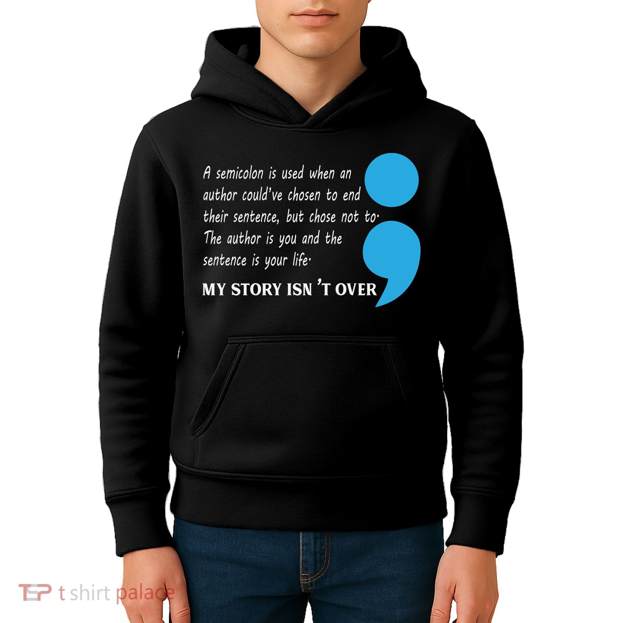 Semicolon Suicide Prevention Awareness Kids Hoodie