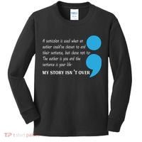 Semicolon Suicide Prevention Awareness Kids Long Sleeve Shirt thumb 0