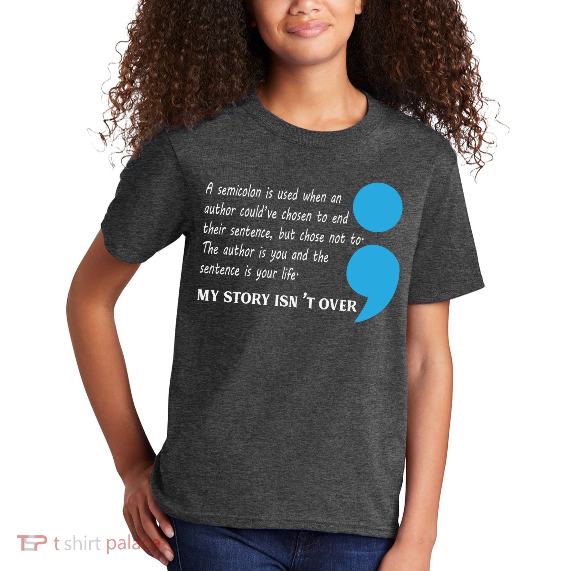 Semicolon Suicide Prevention Awareness Kids T-Shirt