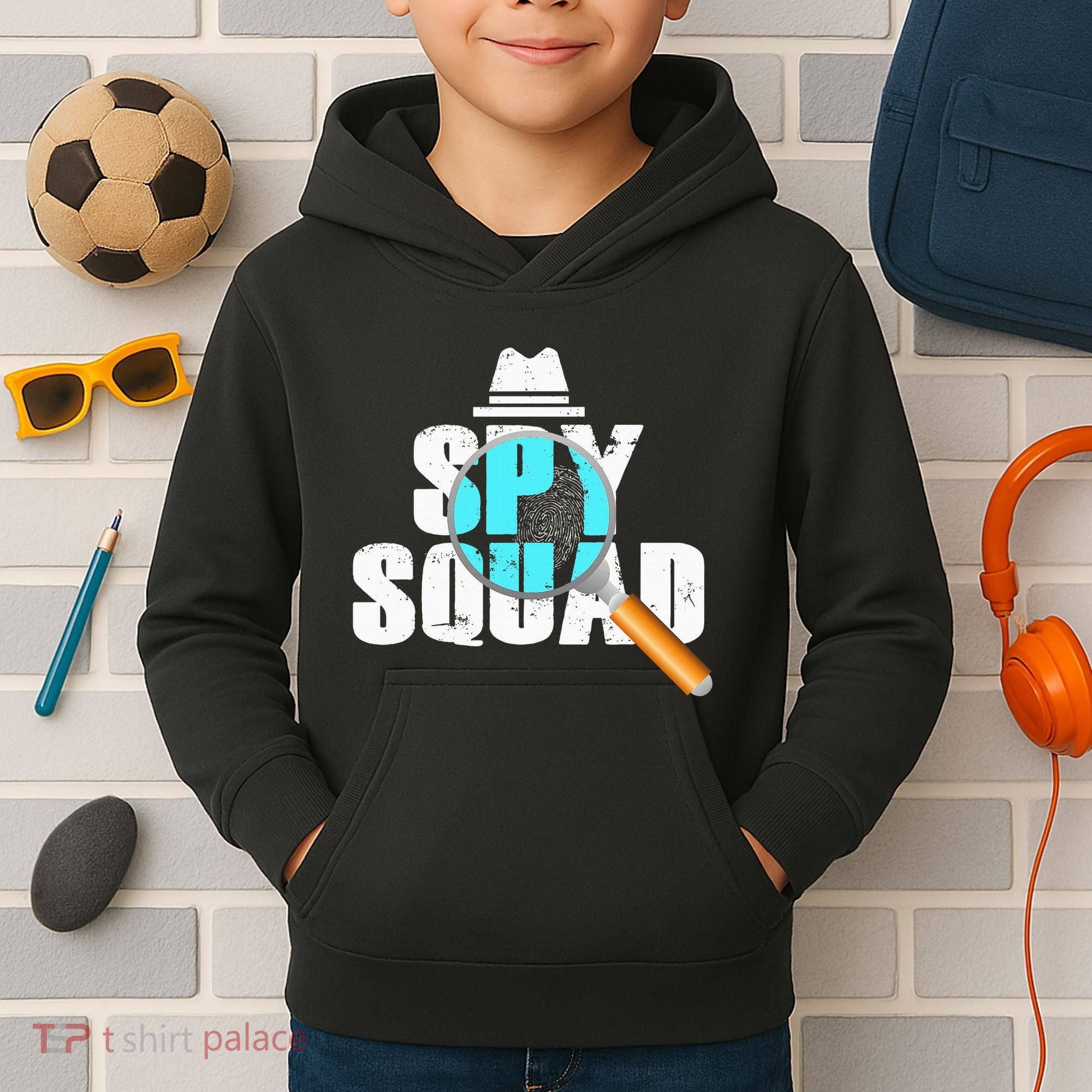 Spy Squad Police Crime Investigator Private Detective Team Kids Hoodie