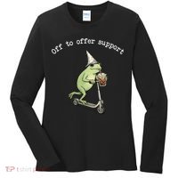 Support Staff Paraprofessional Back To School Frog Iced Coffee Women's Long Sleeve Shirt thumb 0