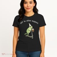 Support Staff Paraprofessional Back To School Frog Iced Coffee Women's T-Shirt thumb 4