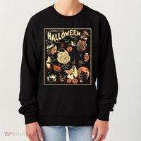 Spooky Season Pumpkin Black Cat Women's Sweatshirt thumb 0