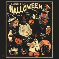 Spooky Season Pumpkin Black Cat Women's Sweatshirt thumb 2