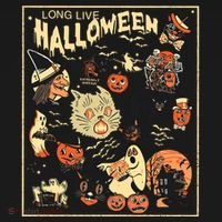 Spooky Season Pumpkin Black Cat Women's Long Sleeve Shirt thumb 2