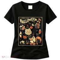 Spooky Season Pumpkin Black Cat Women's T-Shirt thumb 0