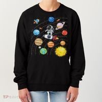 Solar System Planets Science Space Astronaut Universe Galaxy Women's Sweatshirt thumb 0