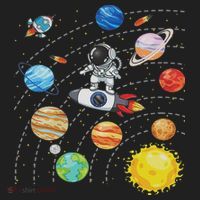 Solar System Planets Science Space Astronaut Universe Galaxy Women's Sweatshirt thumb 2