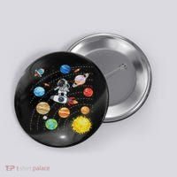 Solar System Planets Science Space Astronaut Universe Galaxy Button thumb 0
