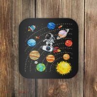 Solar System Planets Science Space Astronaut Universe Galaxy Coaster thumb 0