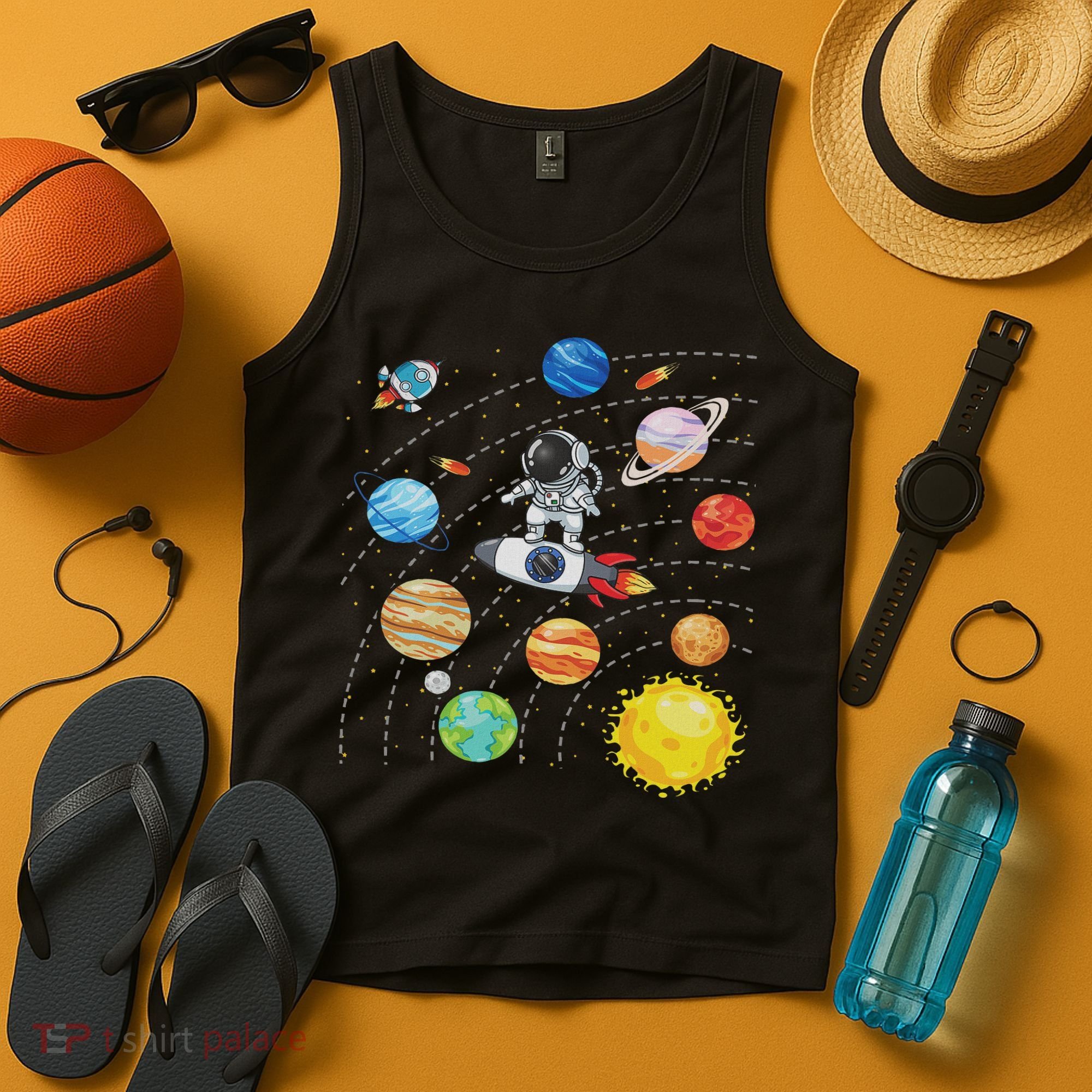 Solar System Planets Science Space Astronaut Universe Galaxy Tank Top