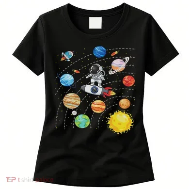 Solar System Planets Science Space Astronaut Universe Galaxy Women's T-Shirt