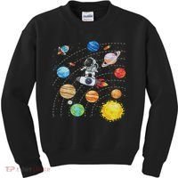 Solar System Planets Science Space Astronaut Universe Galaxy Kids Sweatshirt thumb 0