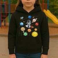 Solar System Planets Science Space Astronaut Universe Galaxy Kids Hoodie thumb 3