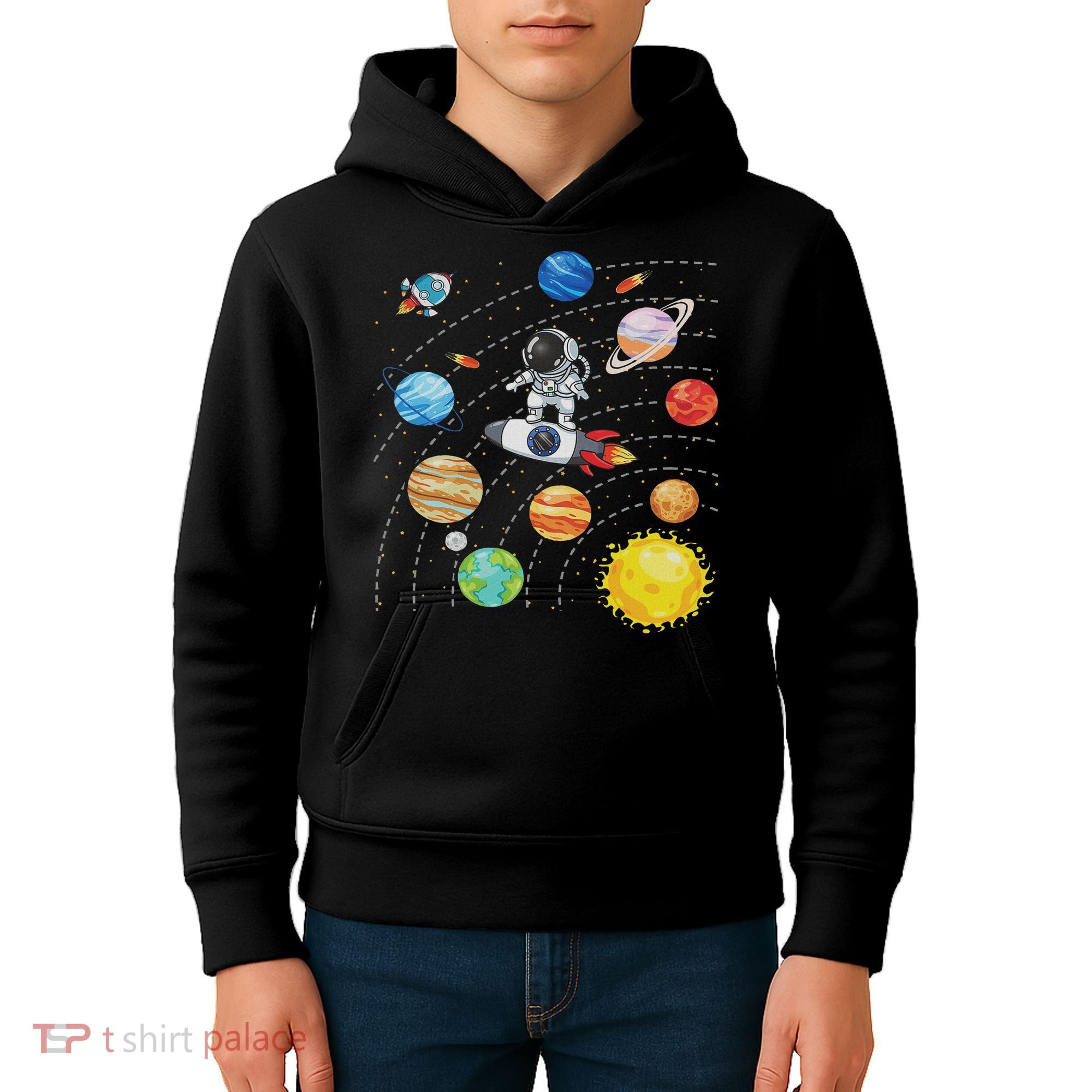 Solar System Planets Science Space Astronaut Universe Galaxy Kids Hoodie