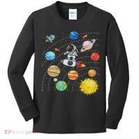 Solar System Planets Science Space Astronaut Universe Galaxy Kids Long Sleeve Shirt thumb 0