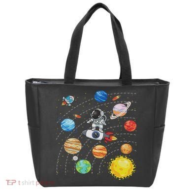 Solar System Planets Science Space Astronaut Universe Galaxy Tote Bag