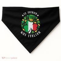 Shamrock St Patrick Was Italian St. Patrick's Day USA-Made Doggie Bandana thumb 0