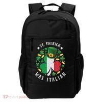 Shamrock St Patrick Was Italian St. Patrick's Day Backpack thumb 0