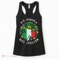 Shamrock St Patrick Was Italian St. Patrick's Day Women's Tank Top thumb 0