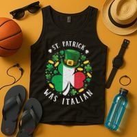 Shamrock St Patrick Was Italian St. Patrick's Day Tank Top thumb 4
