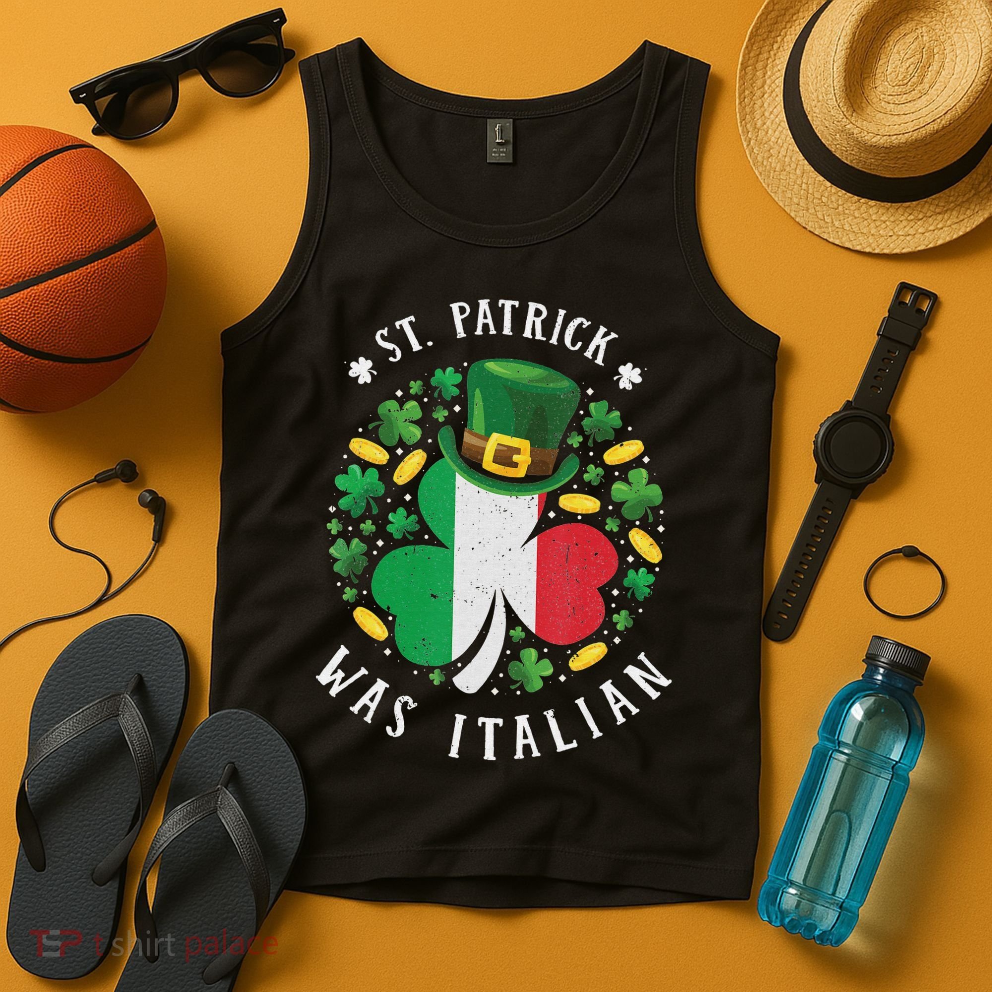 Shamrock St Patrick Was Italian St. Patrick's Day Tank Top