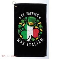 Shamrock St Patrick Was Italian St. Patrick's Day Golf Towel thumb 0