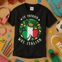 Shamrock St Patrick Was Italian St. Patrick's Day Kids T-Shirt thumb 3